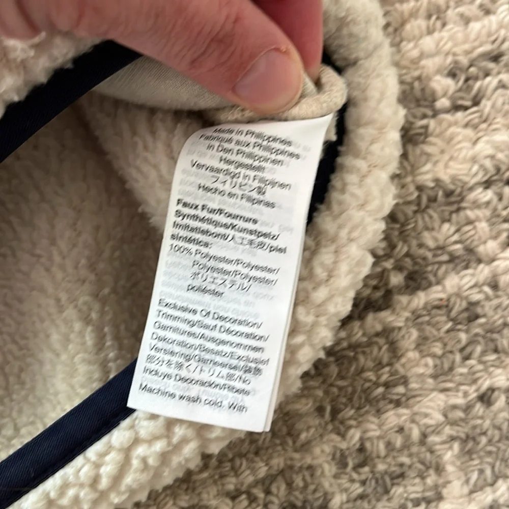 J. Crew Polartec® sherpa fleece half-snap pullover, medium